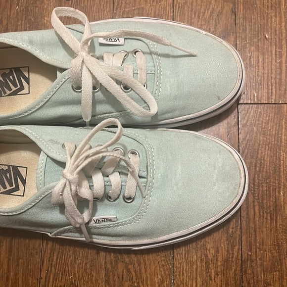 Vans Mint Sea Foam Tennis Shoes Size 9 - Picture 2 of 9